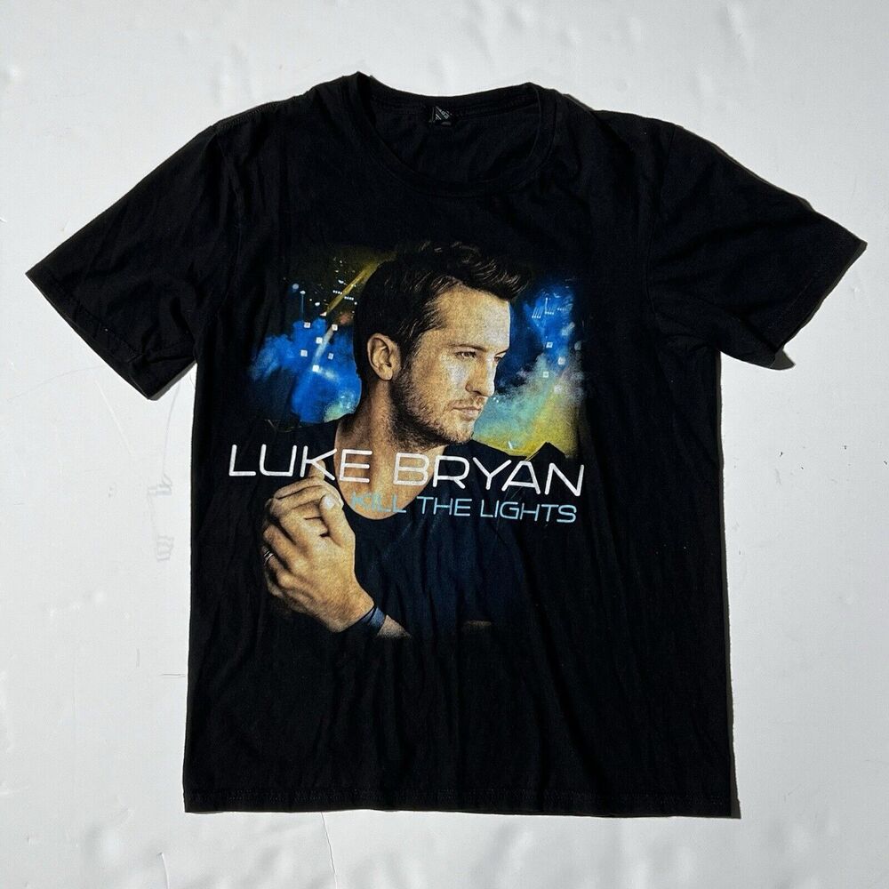 Luke Bryan Kill The Lights Country Music Band Concert Tour T-Shirt Size S Small